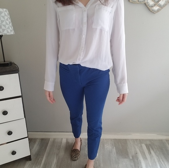 J Crew - Blue Stretch Pants Trousers - Picture 1 of 6